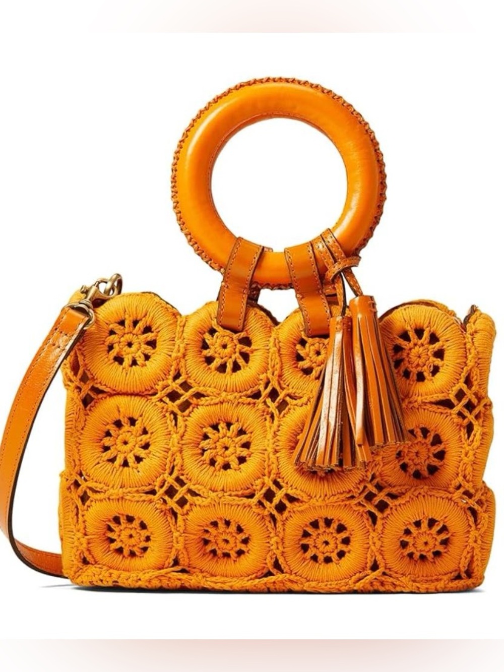 🆕{Patricia Nash} Crochet Vobbia O Ring Crossbody Tote Bag